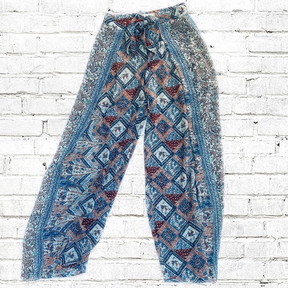 elevenses Pants - Anthropologie Elevenses Seaflower Wide-Length Pant